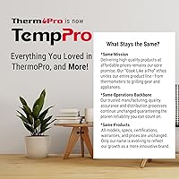 Vista 9 de ThermoPro Termómetro inalámbrico para interiores y exteriores de 500 pies, termómetro de invernadero exterior con sensor de temperatura, termómetros