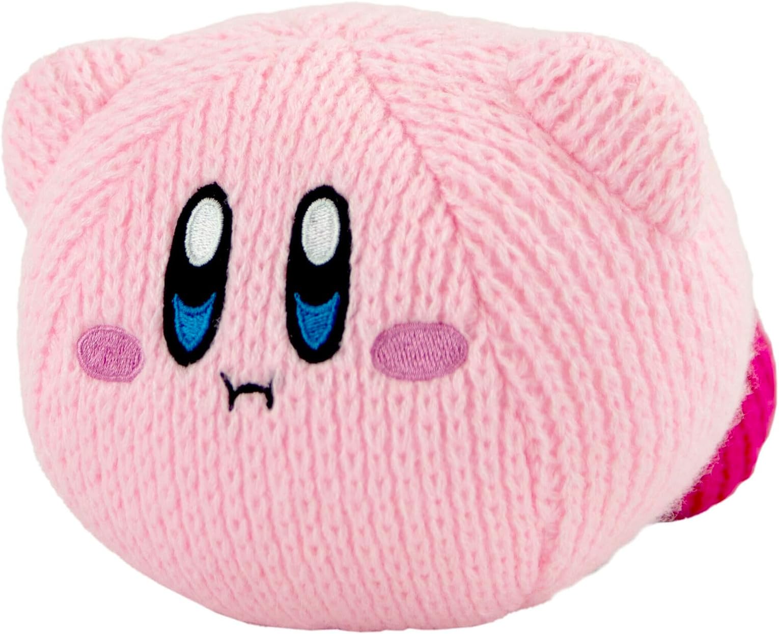 TOMY Nuiguru Knit Kirby Plushies - Hovering Kirby - Officially Licensed Crochet Gaming Plushies with Soft Knit Texture - Gamer Gifts and Gaming Room Decor - 13 Inch