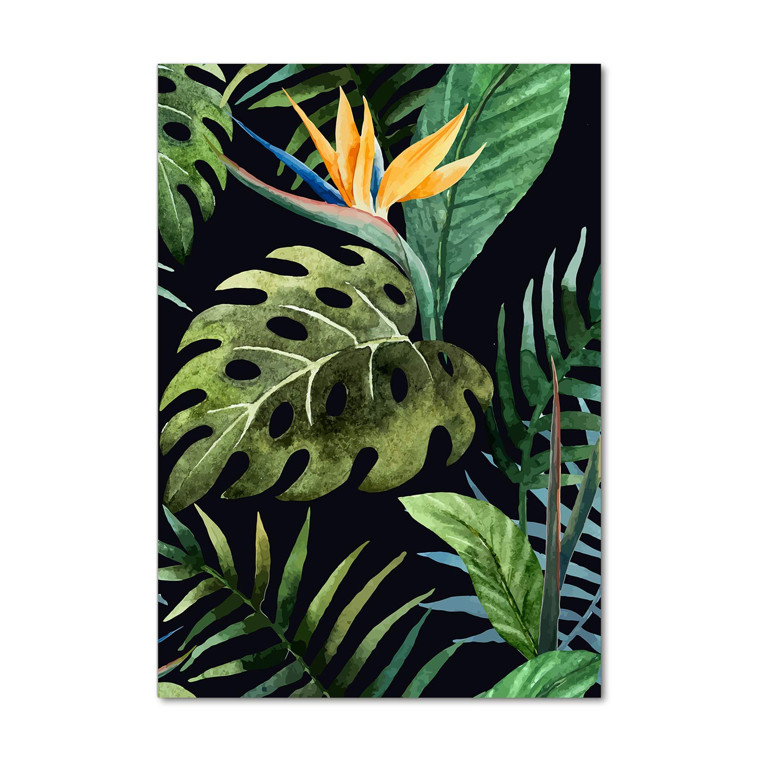 Tableaux pour la mur en verre acrylique Tulup 70x100 cm motif fleurs orange