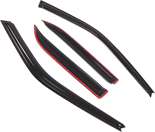 Miniatura 2 de Tuningpros Visera de ventana compatible con Toyota Corolla Sedán 1988-1992, DGWV2-420, deflector de montaje exterior, protector de lluvia de humo