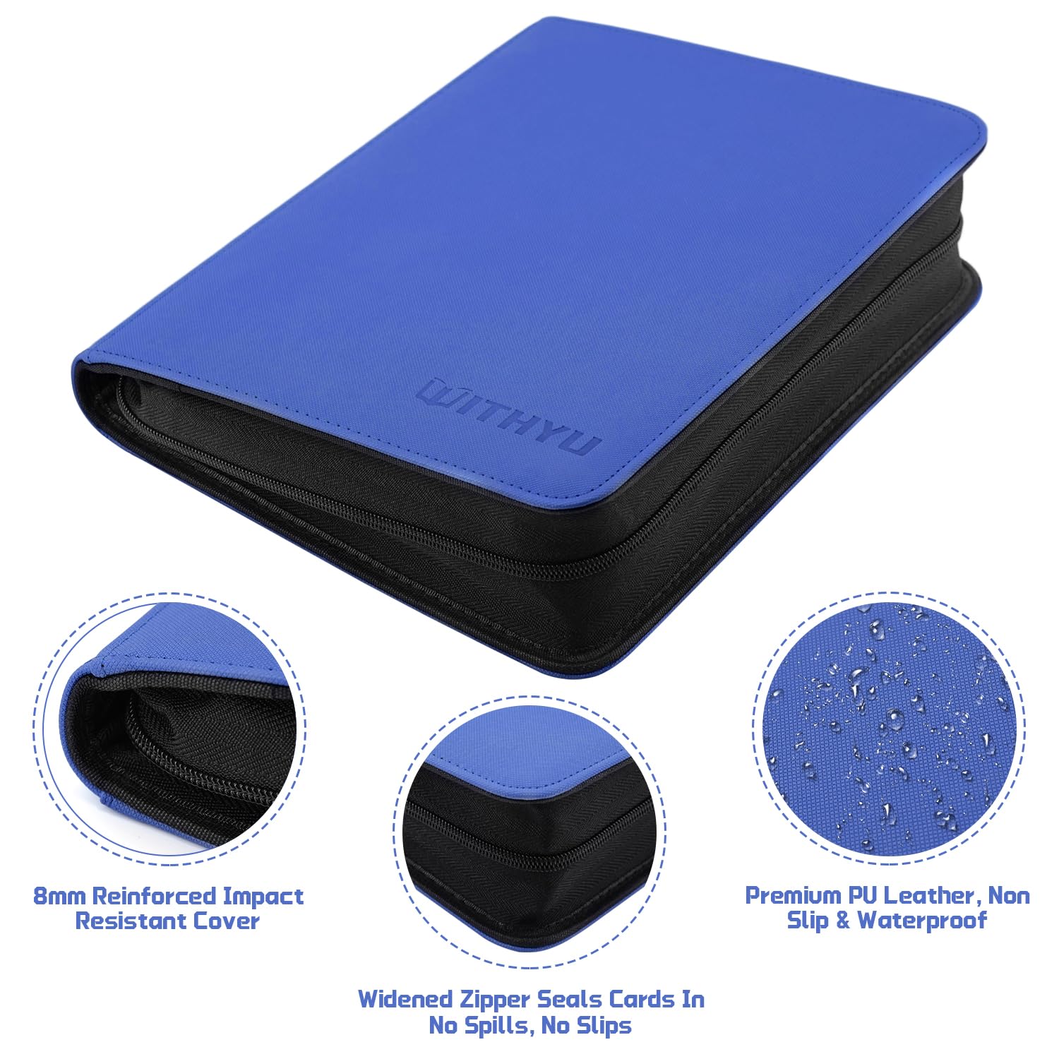 WITHYU Toploader Binder, Deep Blue, 4 pocket - Image 4