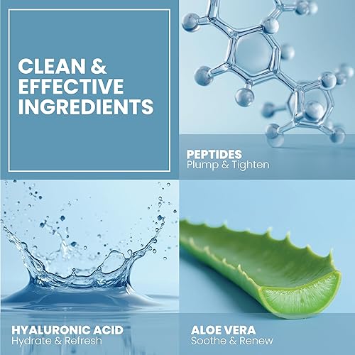 Miniatura 8 de Suero de péptido de colágeno para la cara, tratamiento facial antienvejecimiento con péptidos y ácido hialurónico, fórmula suave para pieles