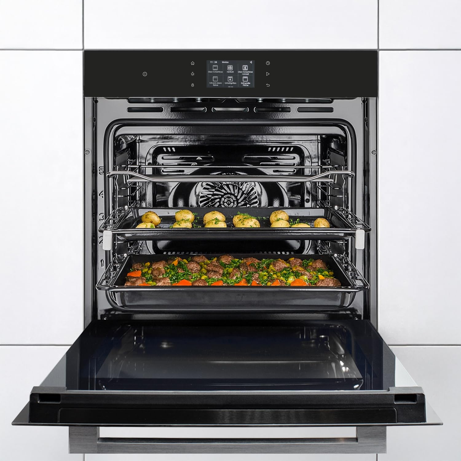 KKT KOLBE Autarkes Herdset | 60cm Einbaubackofen EB8017TFT | TFT-Touch-Display | Soft Close | 59cm Induktionskochfeld IH85900RL | Katalyse | Pizzafunktion | Grill Umluft Heißluft | SET8017TFTIH859RL - 5