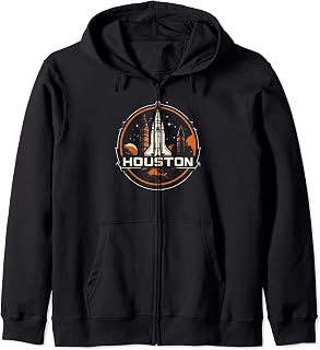 Houston Space Center Texas Shirt USA Shuttle Rocket Flight Zip Hoodie