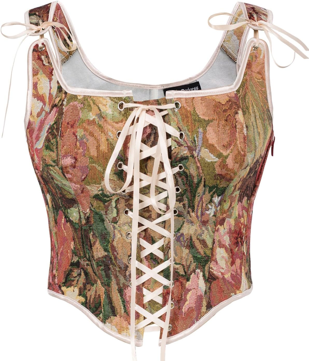 Corset Tops for Women Renaissance Lace Up Floral Bustier