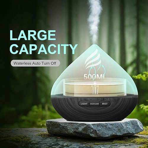 Miniatura 2 de Difusor de aroma de aceite esencial difusor de aroma de 16.9 fl oz con control remoto, difusor de aromaterapia de fragancia grande para dormitorio