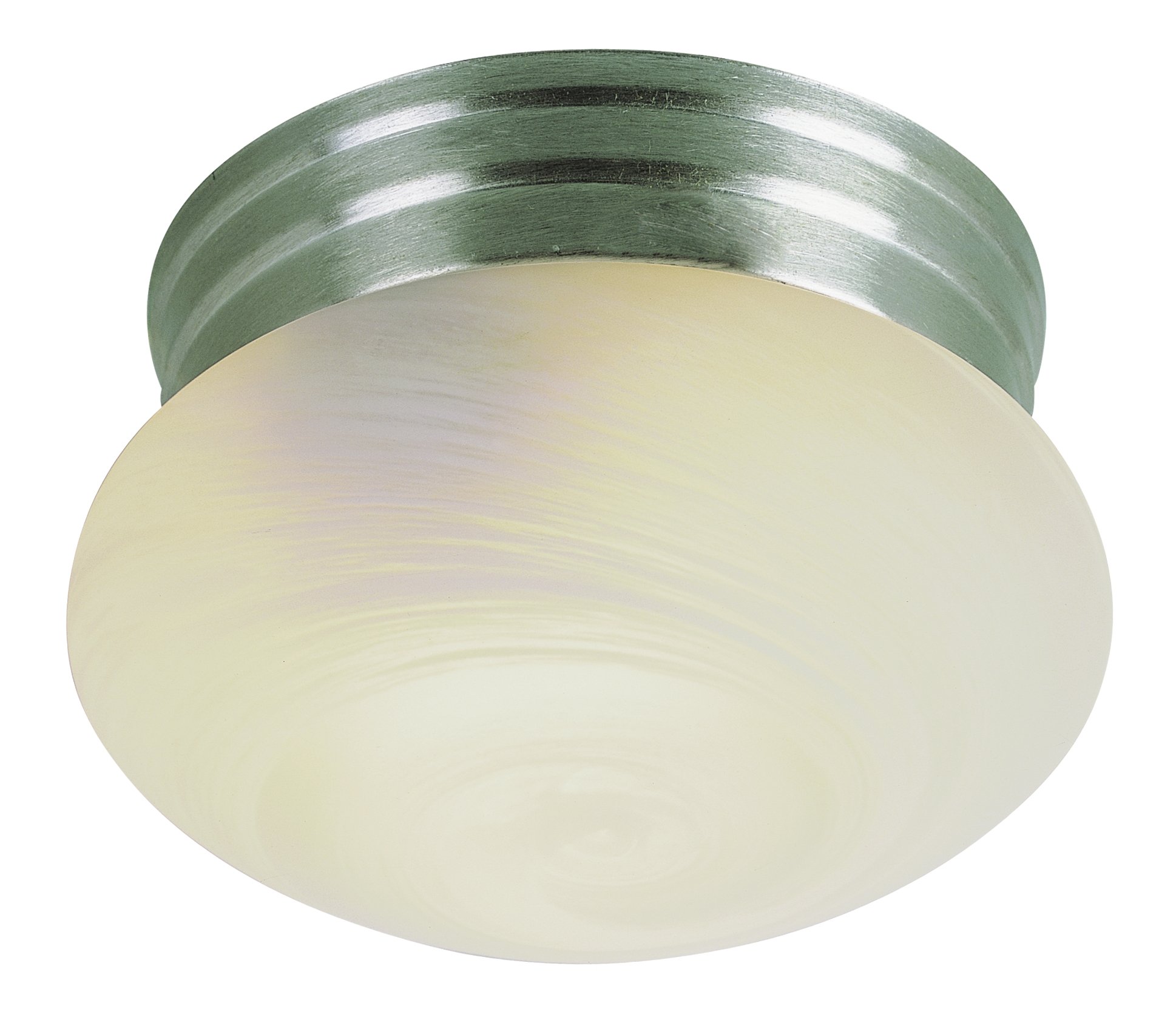 Trans Globe Lighting TG3619 BN Traditional One Flushmount Outdoor-Post-Lights, Pewter, Nickel, Silver