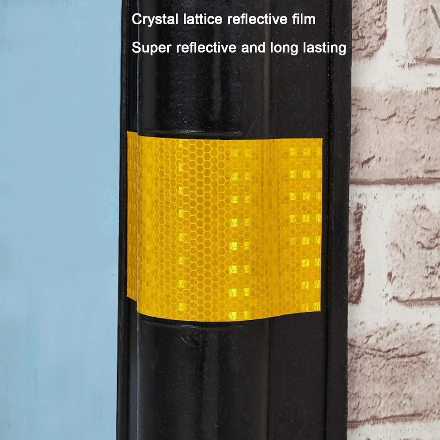 Accessories Rubber Corner Guards Wall Corner Guard for Parking Garages Arc Parking Rubber Column with Reflective Strip 1cm Thick(1pcs-80cm)