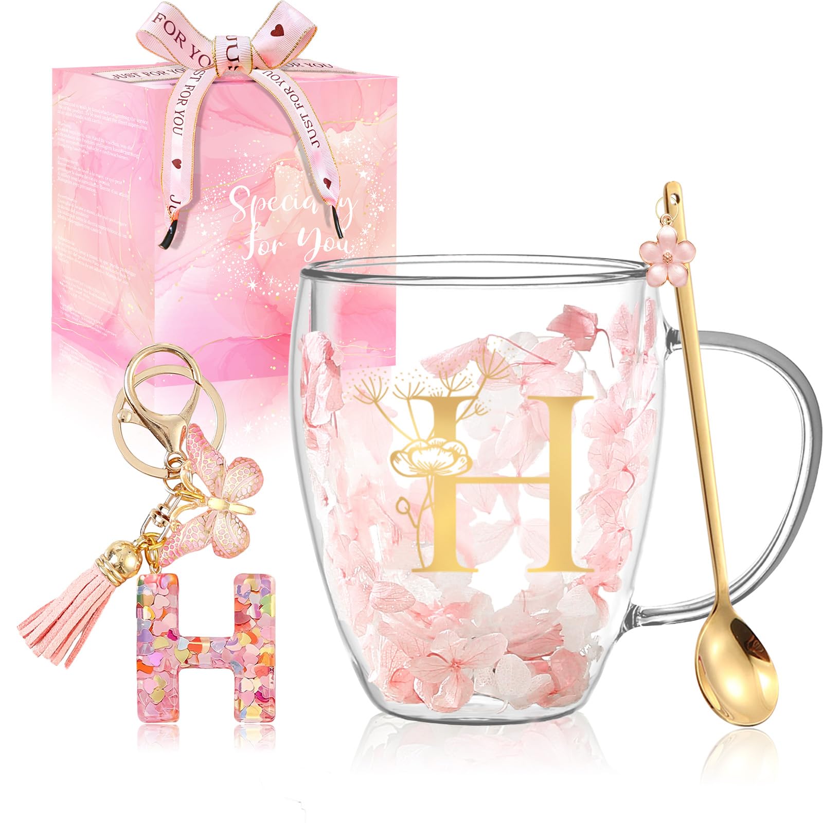 Gifts for Women Glass Coffee Mugs Unique Birthday Gift for Her Ladies Espresso Tea Cups Personalised Friendship Gifts Cute Double Walled Glass Mugs Christmas Xmas Presents for Best Friend Sister — image 1
