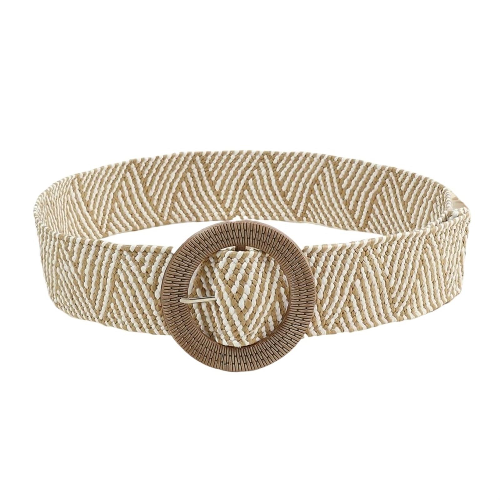 JCXIOC Straw Waist Belt Women Straw Braided Belt Summer Straw Woven Belt Beach Style Elastic Wide Waistband Dress Decorative Belt Vacation For Women Dresses(10)