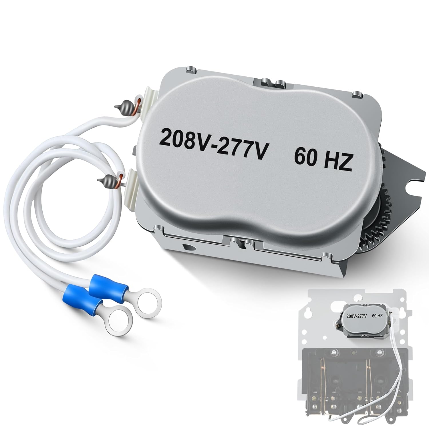 Dreyoo 1 Pack 208/277V 60Hz Pool Timer Replacement Motor Compatible with WG1573-5 Time Clock Replacement Motor Compatible with T104M, T100, T170, R201, T1400, T100-20 and WH Series