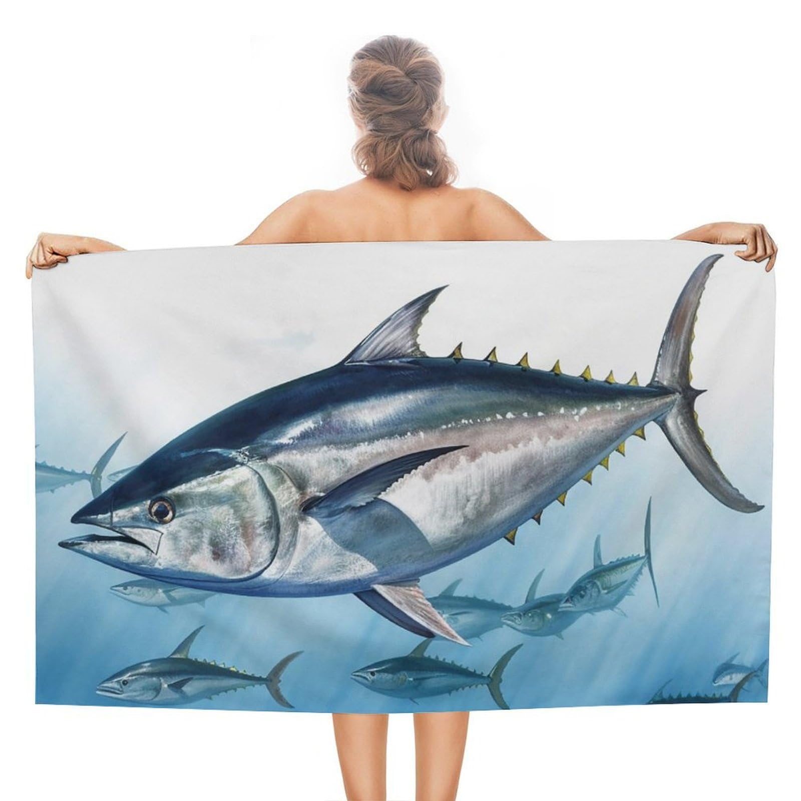 LSRCPD Beach Towels Bluefin Tuna Thunnus Yoga Travel Swim Swimming For Men Women 80X130Cm