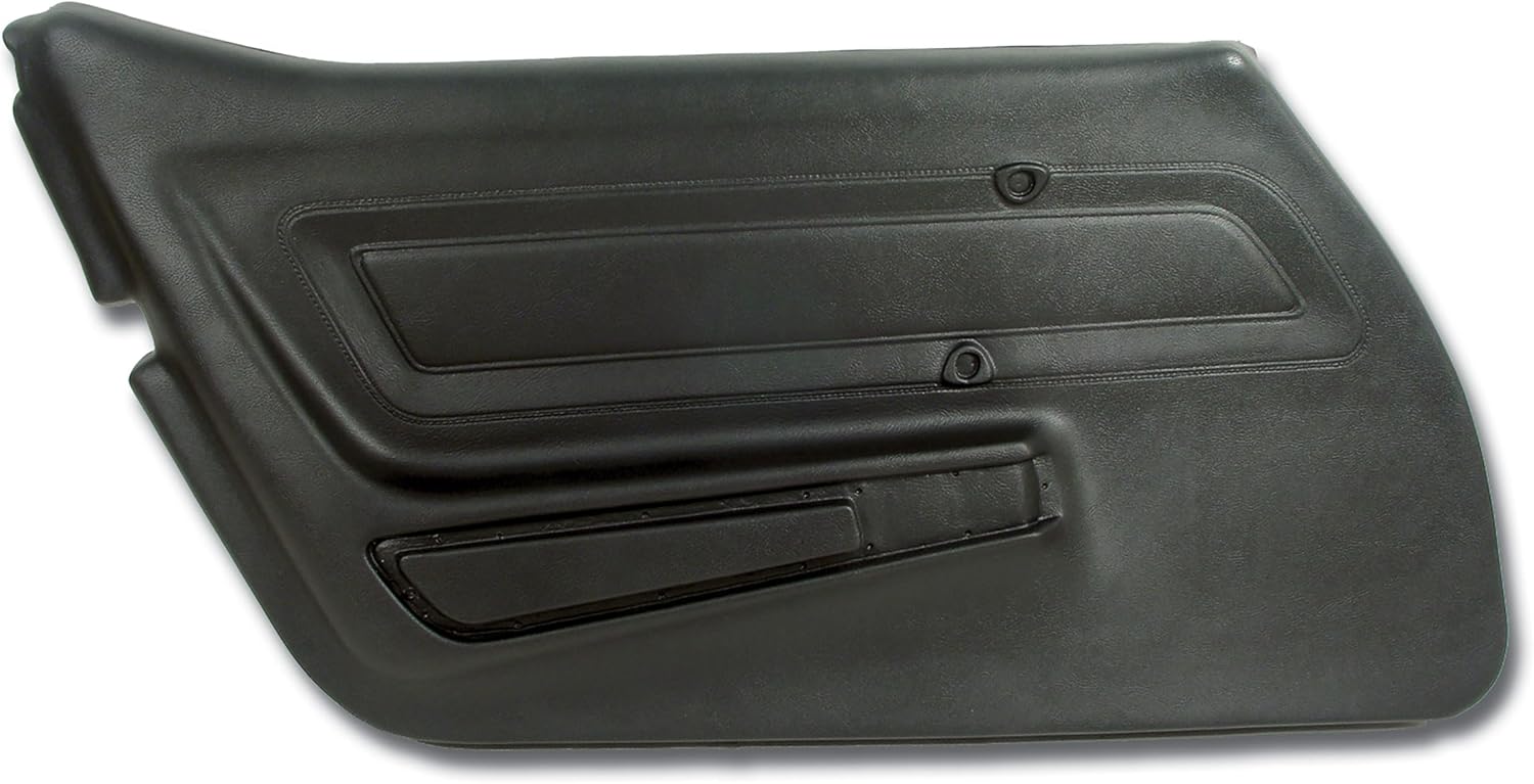 Driver Side Door Panel W/Felt - Black - For 1977 Corvette