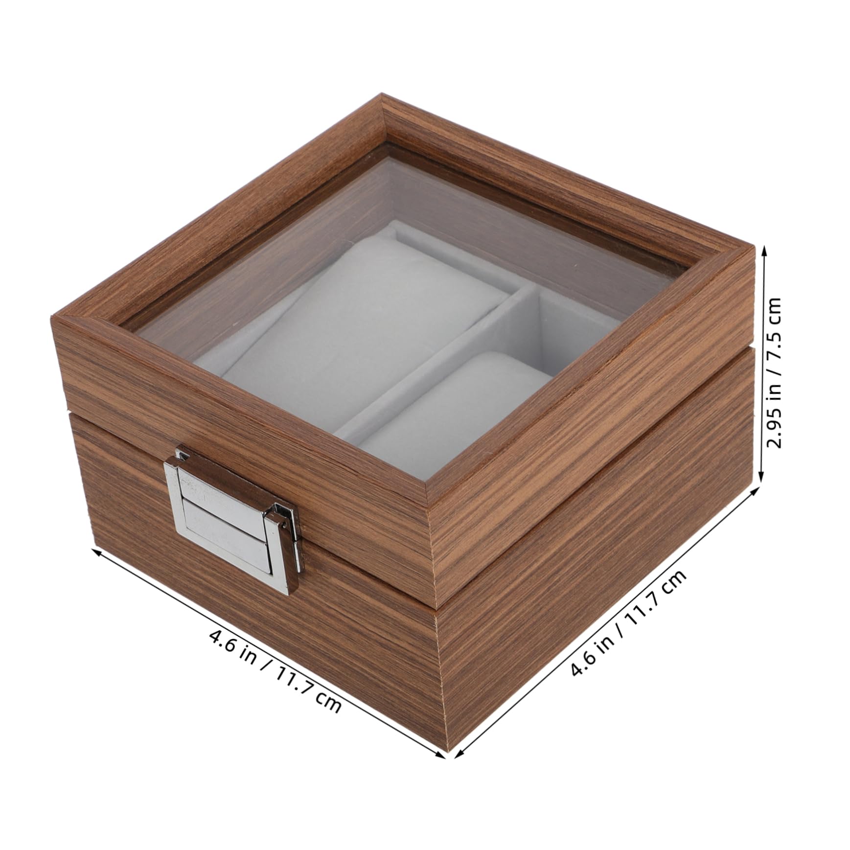 OUNONA Elegant Wooden Watch Box Chic Jewelry Display Storage Case for Watches Bracelets Necklaces Rings Stylish Packing for Personal and Corporate Use