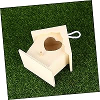 Vista 5 de Nido de madera para pájaros, nido creativo, nido de pájaros, decoración de nido de pájaros de madera, suministros para pájaros