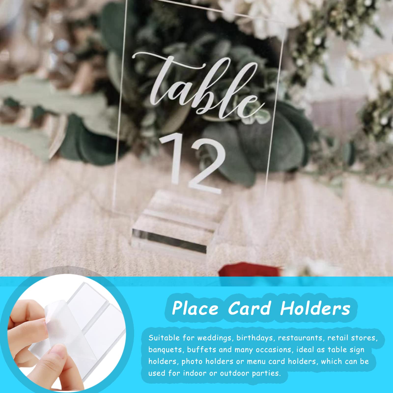 12 Porte-Cartes En Acrylique Transparent - Chevalets Table Pour Menus Et Photos