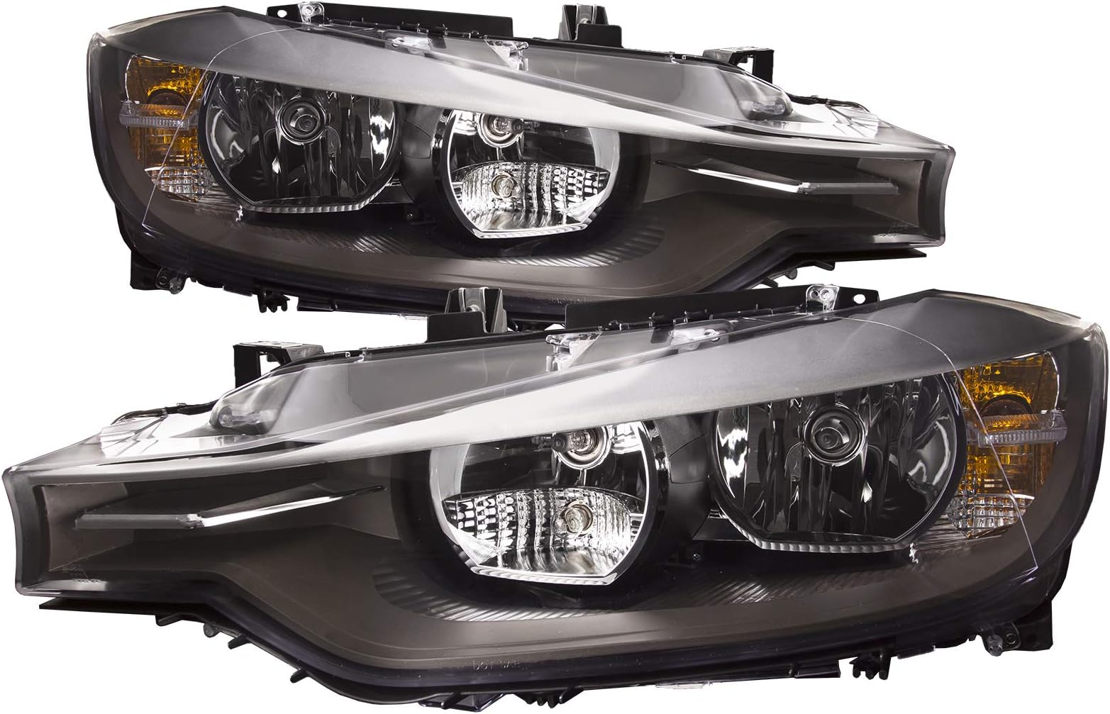 Amazon.com: HEADLIGHTSDEPOT Chrome Housing Halogen Headlights ...