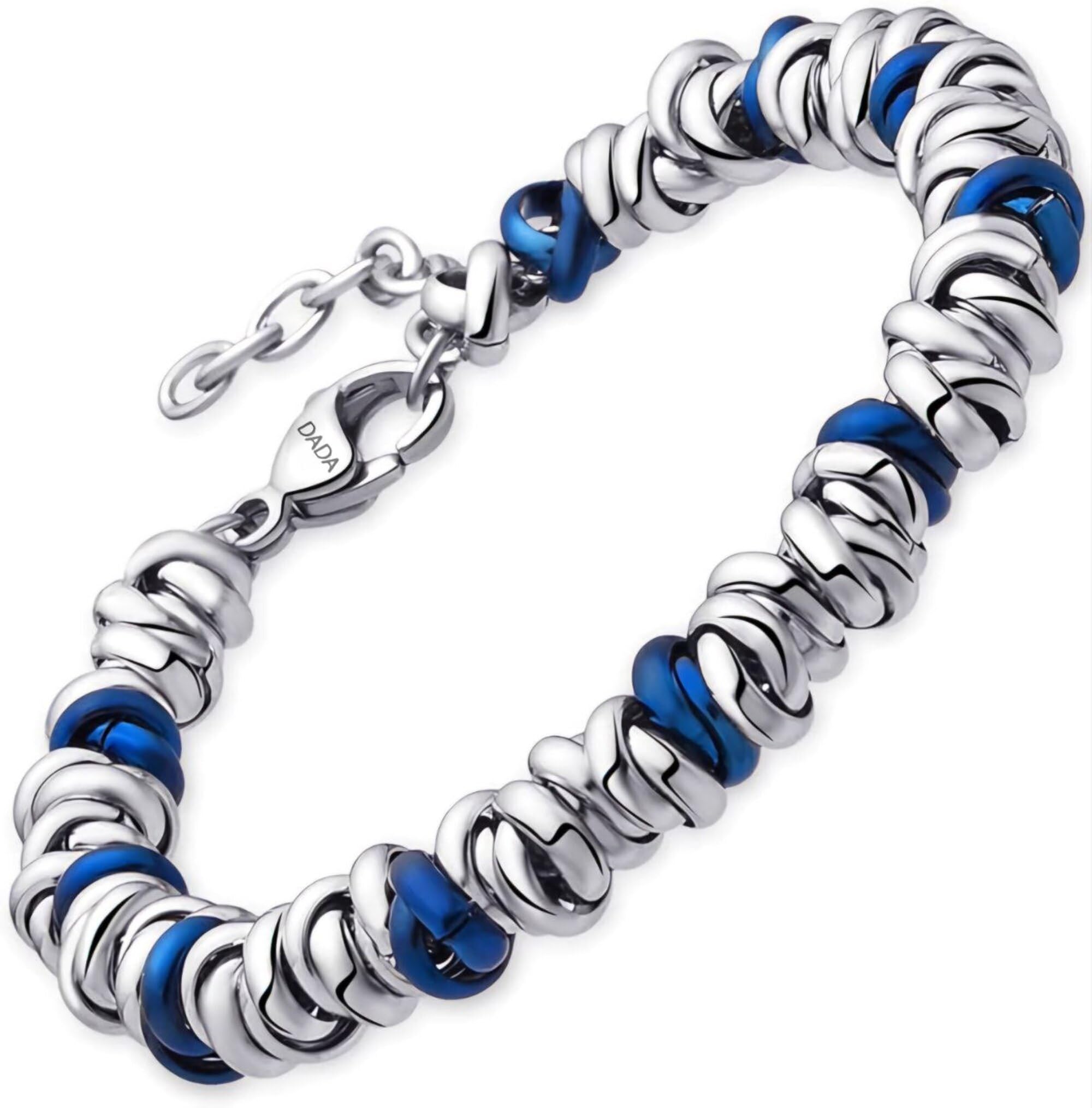 Dada Gioielli - Bracciale Donna Anelli Intrecciati a Nodino in Acciaio In Colori Diversi Idee Regalo Donna. Bracciali con Anelli Intrecciati ideali per tutte le idee Regalo