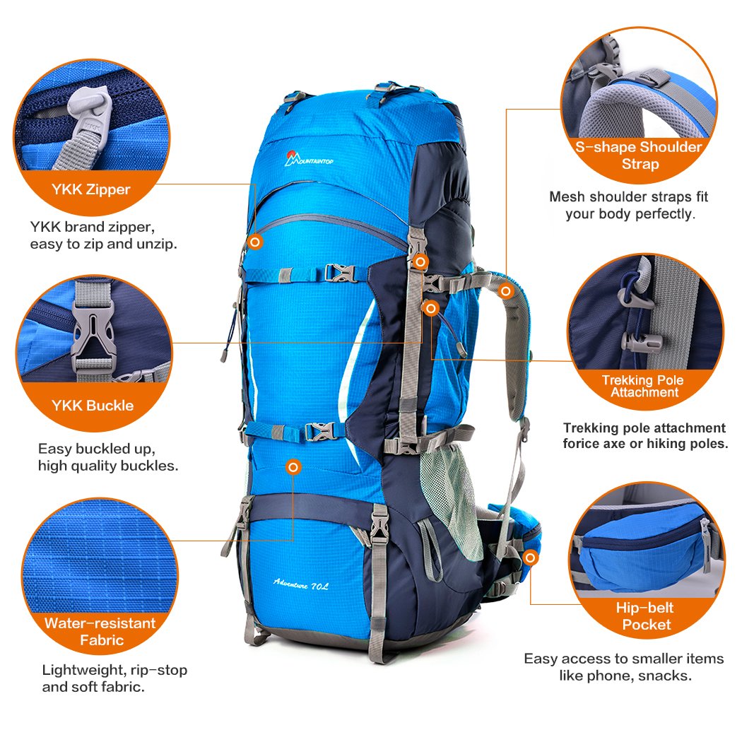 Internal Frame Mountain Top Mochila Mountaintop 70l Hiking