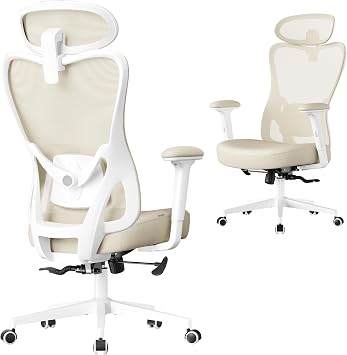 SONGMICS Chaise Bureau Ergonomique Beige Sable OBN066LF01