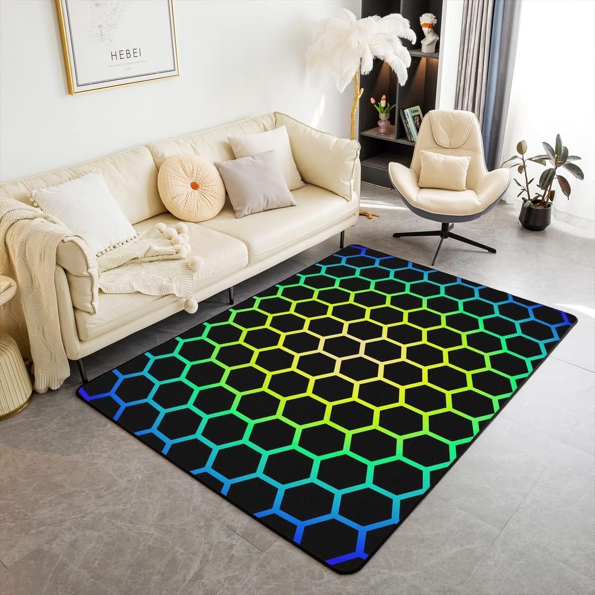 Tapis chambre carre antidérapant enfant ado pour créer un coin lecture cosy
