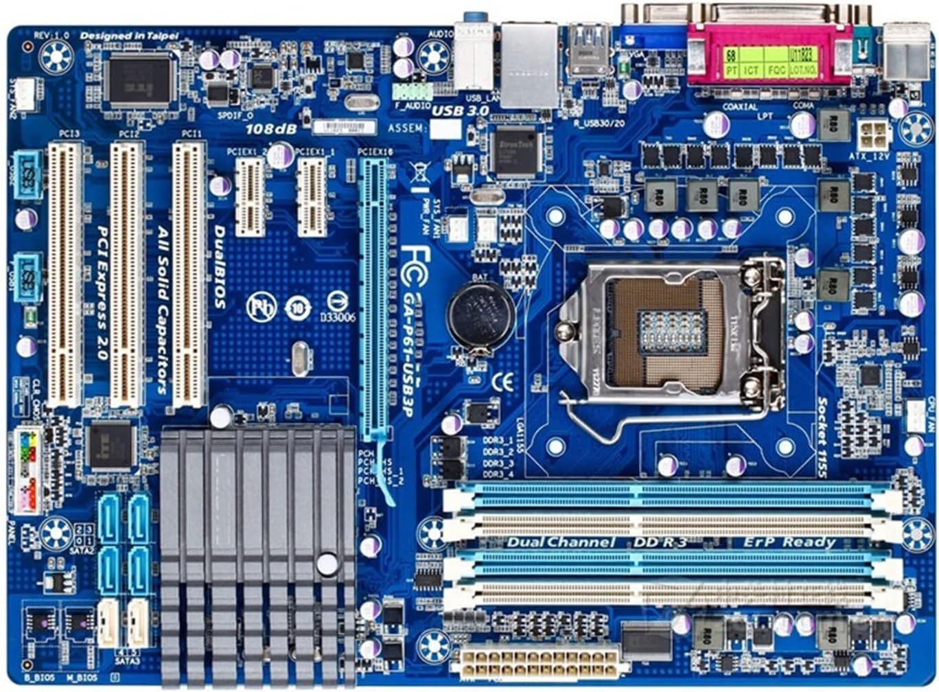 Amazon マザーボード Gigabyte GAP61USB3P マザーボード LGA 1155 H61 USB2.0 SATA2