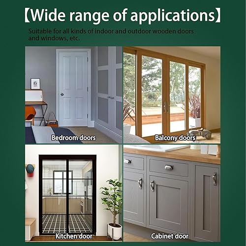 Miniatura 7 de HKATOPS Pestillos deslizantes de puerta abatible de 90 grados, paquete de 4 cierres de seguridad negros para granero, jardín, baño, exterior, puerta