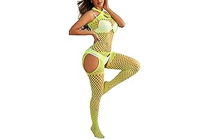 Women Fishnet Bodystocking Lingerie One Piece Elasticity Jumpsuit
