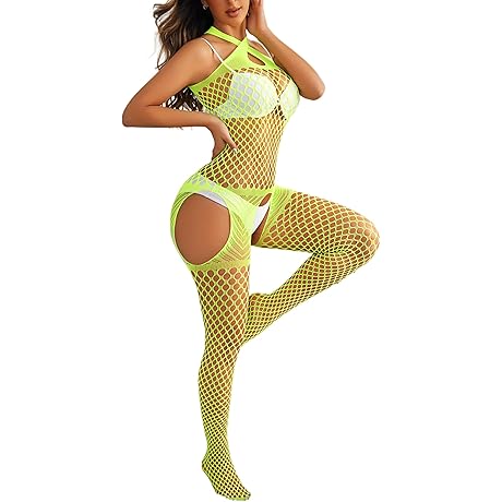Women Fishnet Bodystocking Lingerie One Piece Elasticity Jumpsuit
