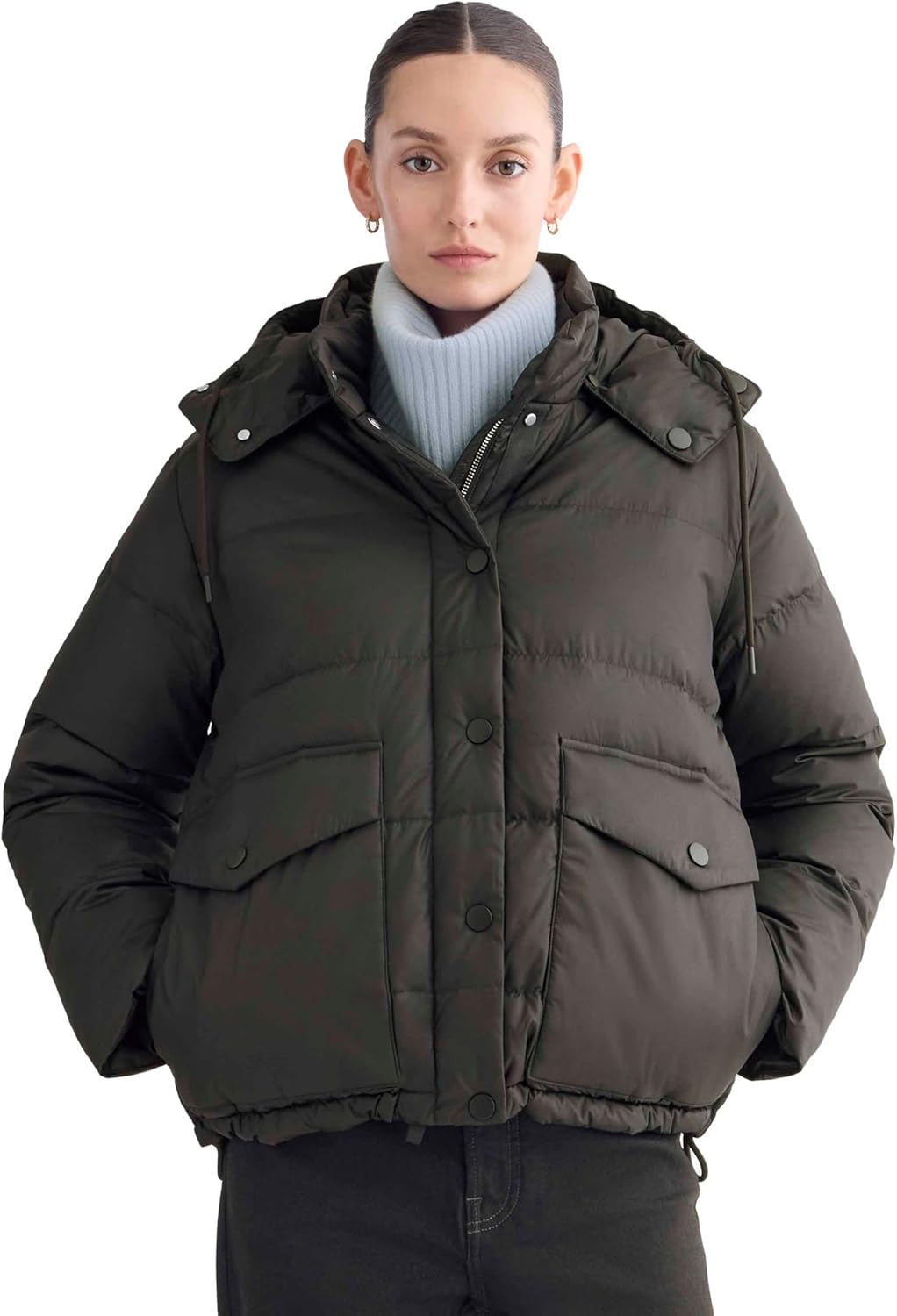 Everlane Women's The EverPuff Hooded Puffer Jacket