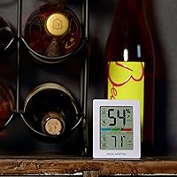 Vista 6 de AcuRite Medidor de humedad higrómetro y termómetro digital para interiores con medidor de temperatura y medidor de humedad, termómetro de Blanco