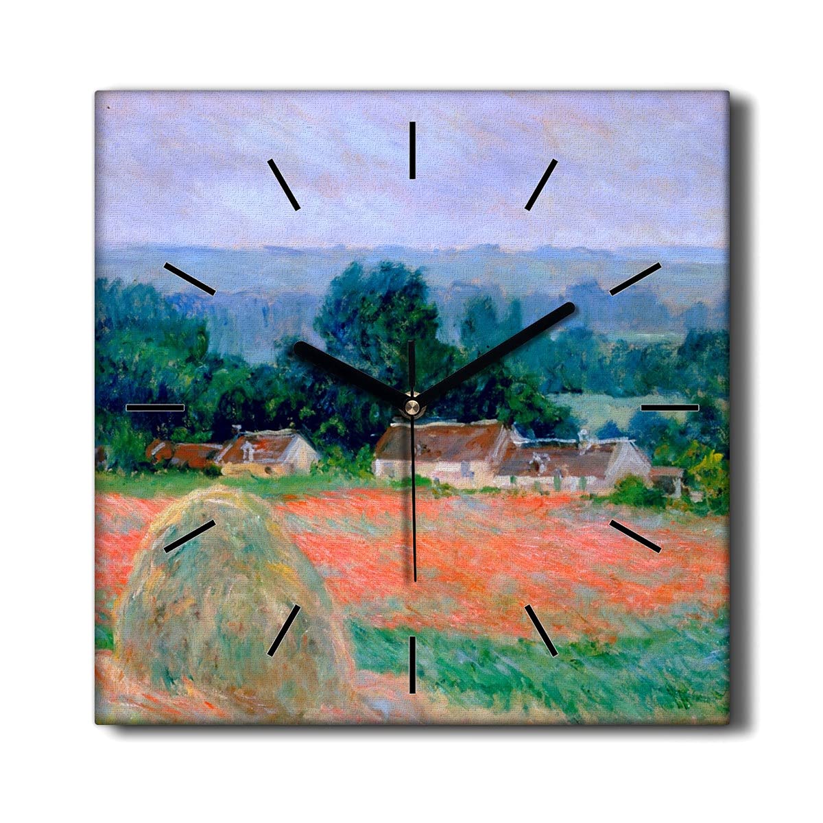 Horloge sur Toile 30x30cm silencieuse pour oublier le tic-tac