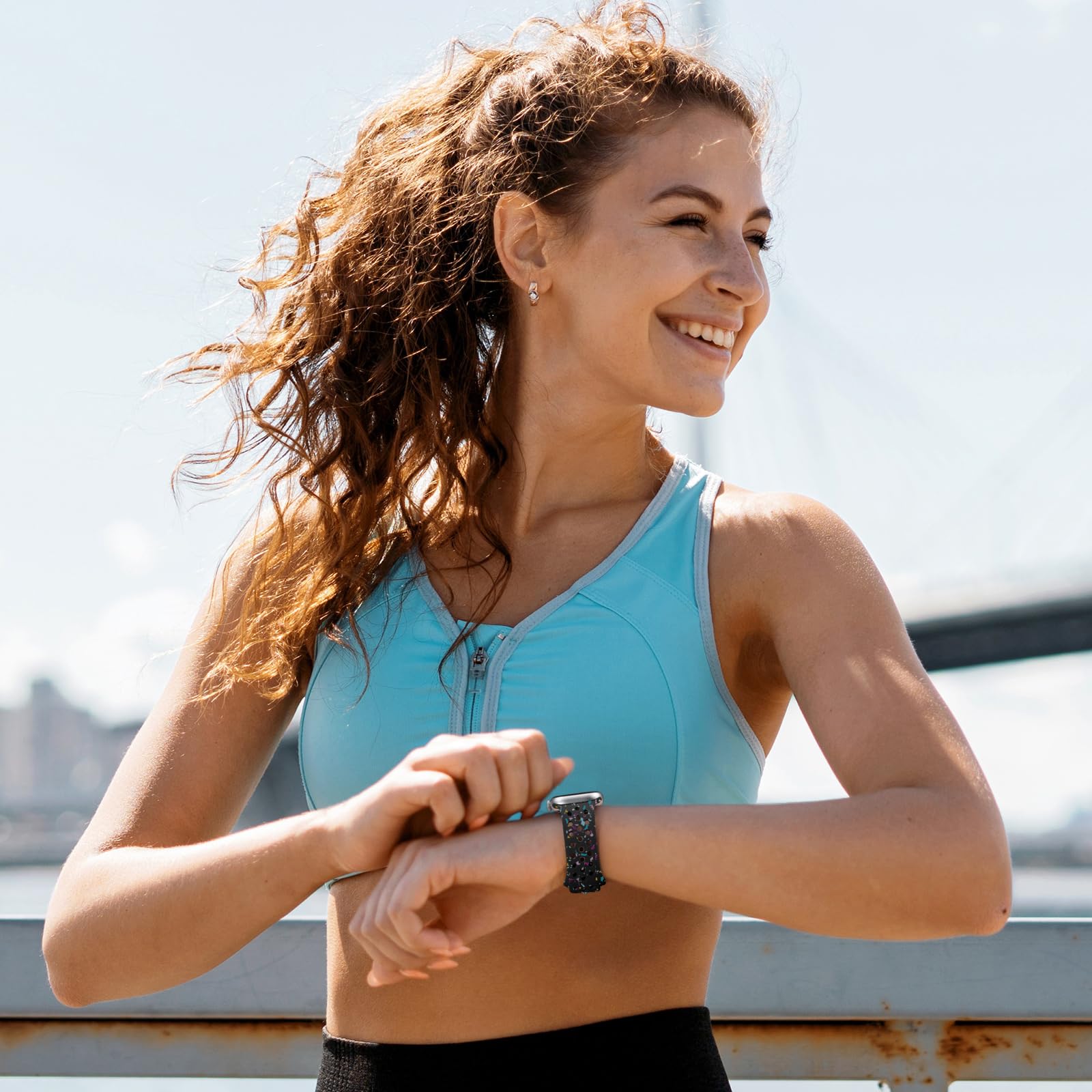Lenrao - Pulsera deportiva compatible con Apple Watch 44 mm, 45 mm, 42 mm, 49 mm, 38 mm, 40 mm, 41 mm para hombre y mujer, correa suave y respetuosa con el medio ambiente compatible con Apple Watch