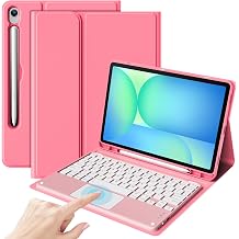 ProCase Keyboard Case for Galaxy Tab S10 Lite/S10 FE 10.9-Inch -Coralred