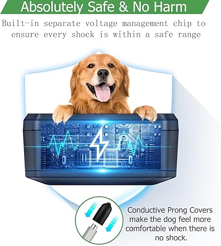 Miniatura 2 de Edixeno - Collar de entrenamiento de frenado recargable USB-C con 5 niveles de sensibilidad ajustable, collar de vibración inofensiva para perros