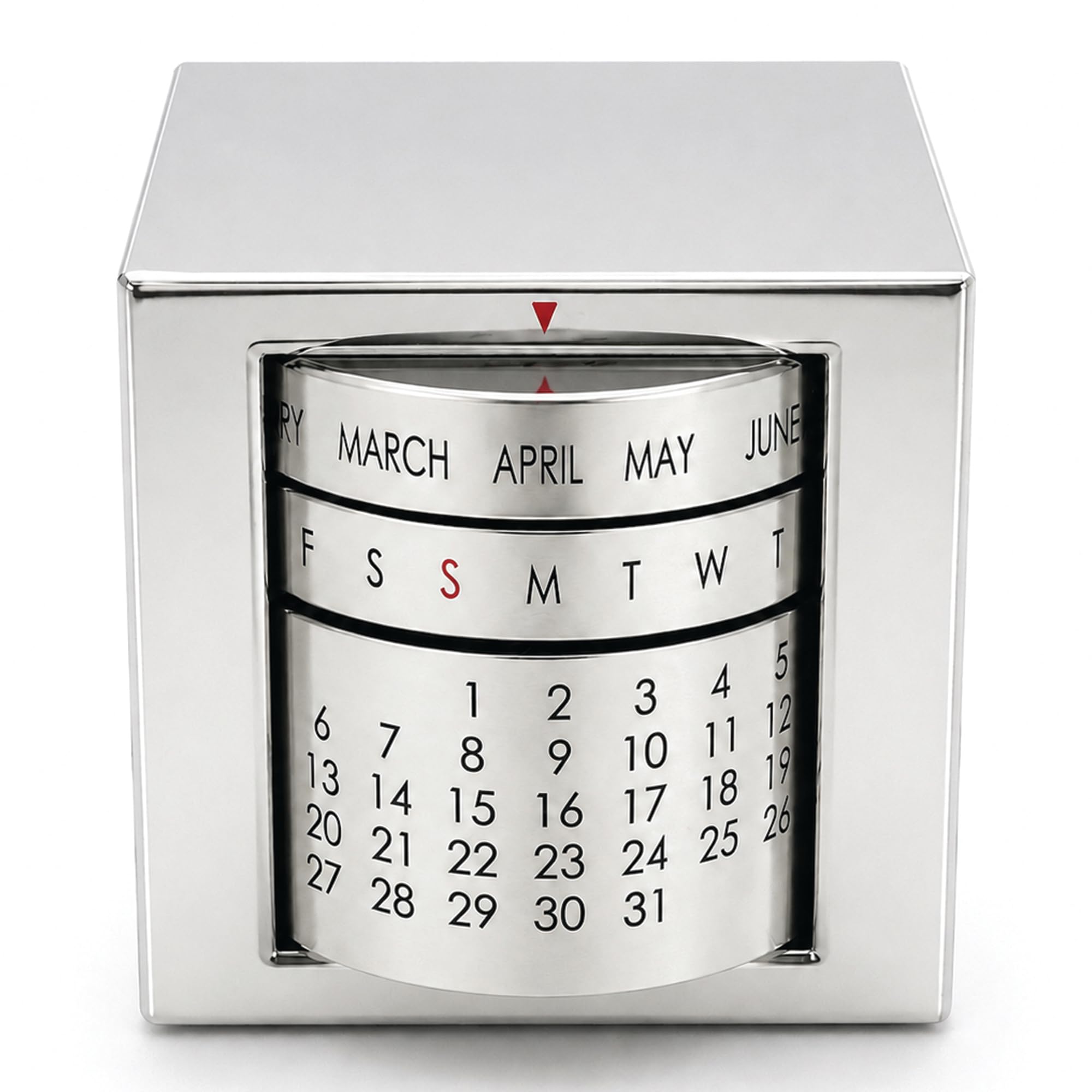 BAG&BONES Calendario perpetuo da tavolo, accessorio da scrivania personalizzato inciso, scultura minimale per la casa, per mensole, console o ufficio, regalo premuroso