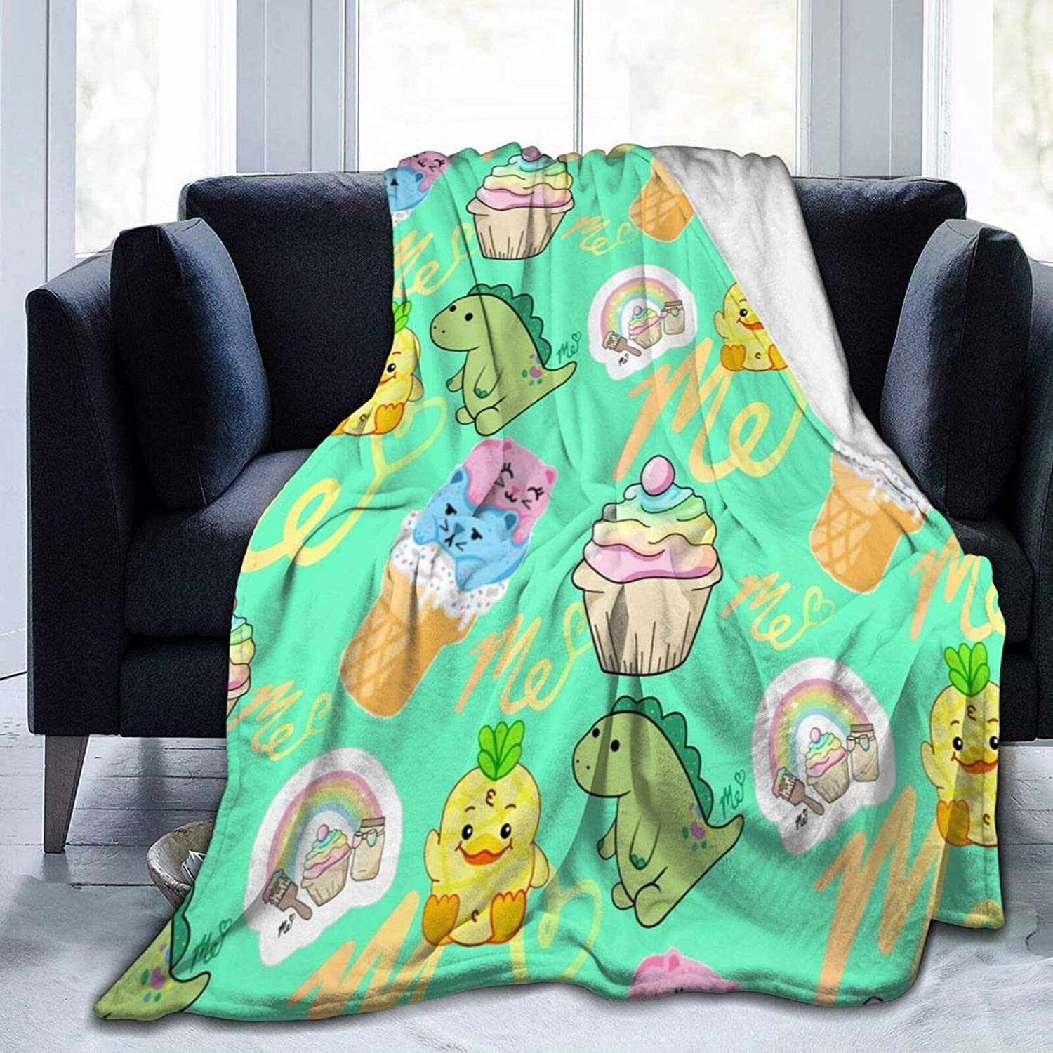 ATOurDealss Moriah-Elizabeth-Me Merch 8 Ultra-Soft Micro Fleece Blanket 80 x60 Black 80 in x 60 in
