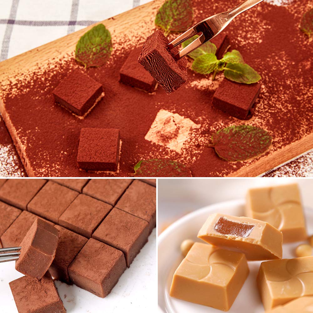 FineGood silikonowe foremki do czekolady 40 kwadratowych wgłębień i brownie do deserów domowych, galaretowatych, tłustych puszek