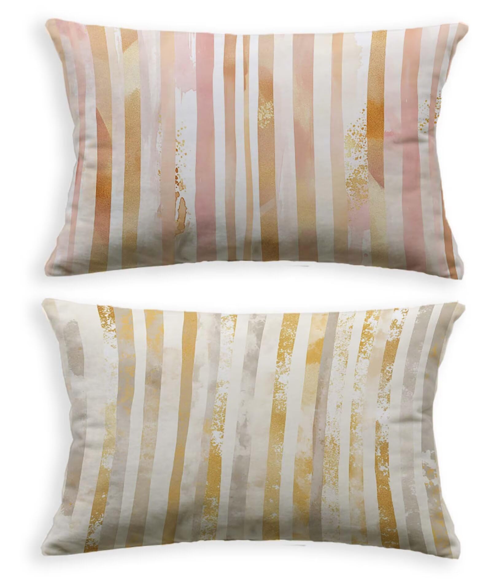 Coussin bande 60x80 cm lot de 2 housses velours pour décoration intérieur salon et chambre