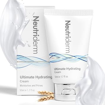 NEUTRIDERM Ultimate Hydrating Moisturizer Face Cream With Vitamin E, Rice & Wheat Protein Hydrating & Anti-Aging Moisturizer for Sensitive, Dry Skin Face Primer for Women & Men, 1.7 oz