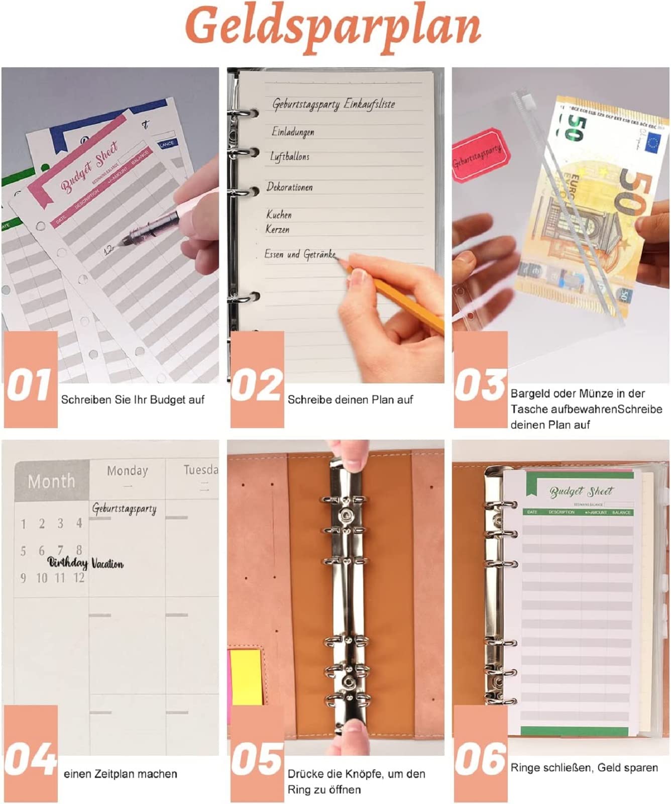 Quaderno Budget Personale A6 Con 8 Tasche - Per Risparmi E Gestione Finanze - Foto 13