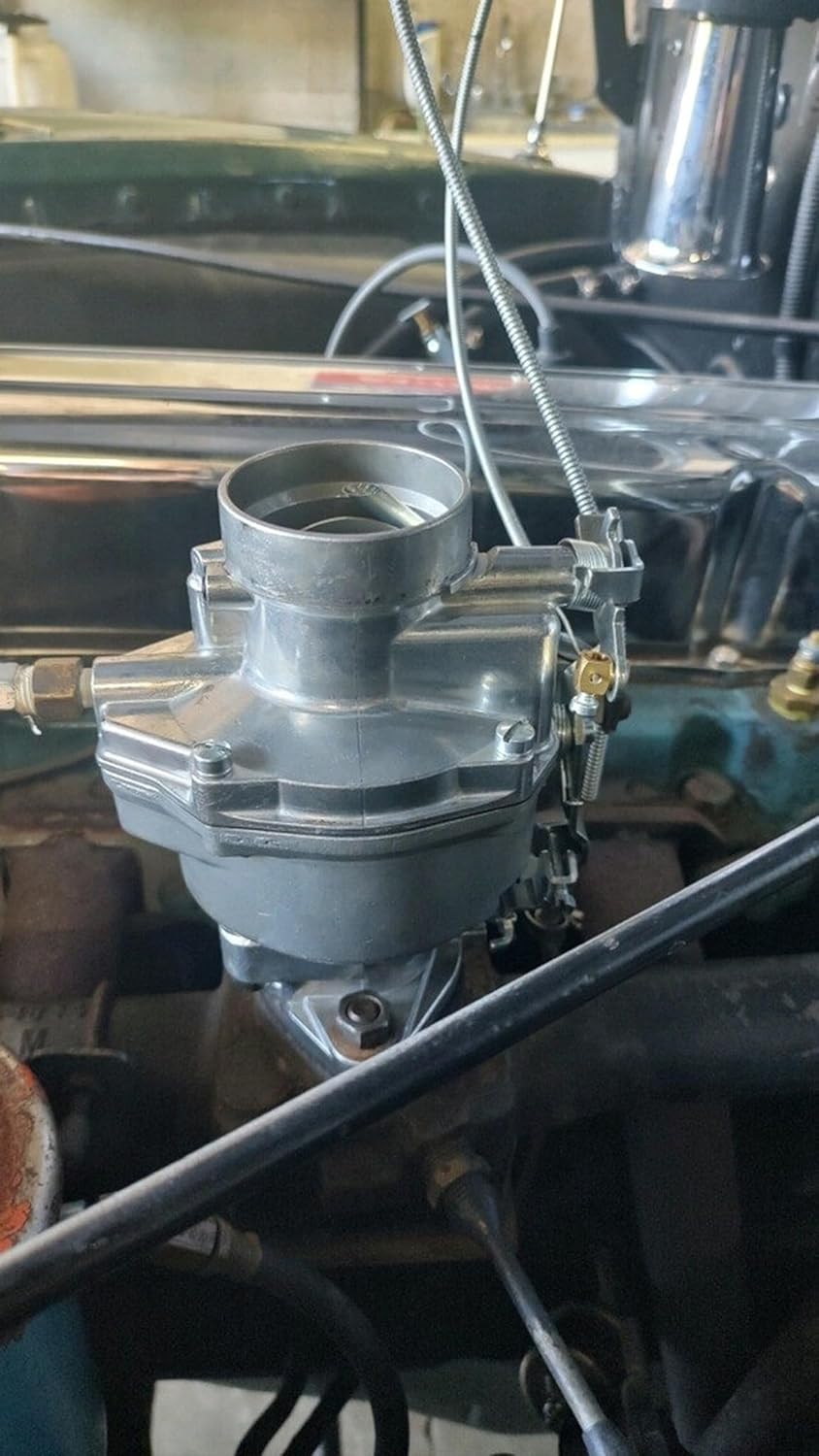 Vintage ROCHESTER B model 1 BARREL CARBURETOR Manual choke with cable and choke bracket For 1950-1959 CHEVY TRUCKS 235ci Inline 6 cyl ENGINE 1932-1952 CHEVY 216ci 1951 Chevy Truck 3100 6 cyl 235