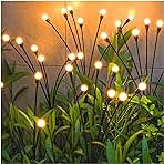 TONULAX Solar Garden Lights - Upgraded Solar Swaying Light, Sway by Wind, Outdoor Lights, Yard Patio Pathway Decoration, High Flexibility Iron Wire & Heavy Bulb Base, Warm White(2 Pack)
