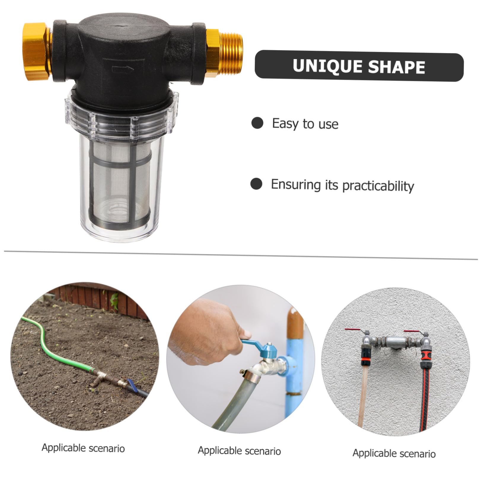 Hemobllo Filtro de Sedimentos de Alta Presión para Lavadora Presión Filtro de Manguera de Jardín de EU Standard para Filtrar y Debris Accesorio Práctico