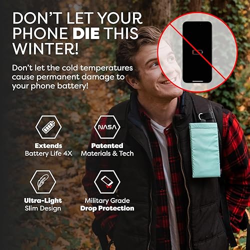 Miniatura 11 de PHOOZY Funda térmica Apollo II para teléfono con aislamiento para clima frío Extiende la duración de la batería 4 veces Accesorios de esquí