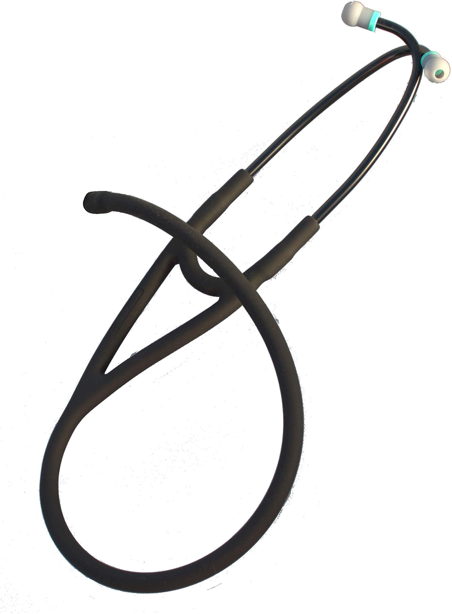 Replacement Tube by CardioTubes fits Littmann Master Cardiology and Cardiology III Stethoscopes - 7mm Binaurals Black on Black TUBING
