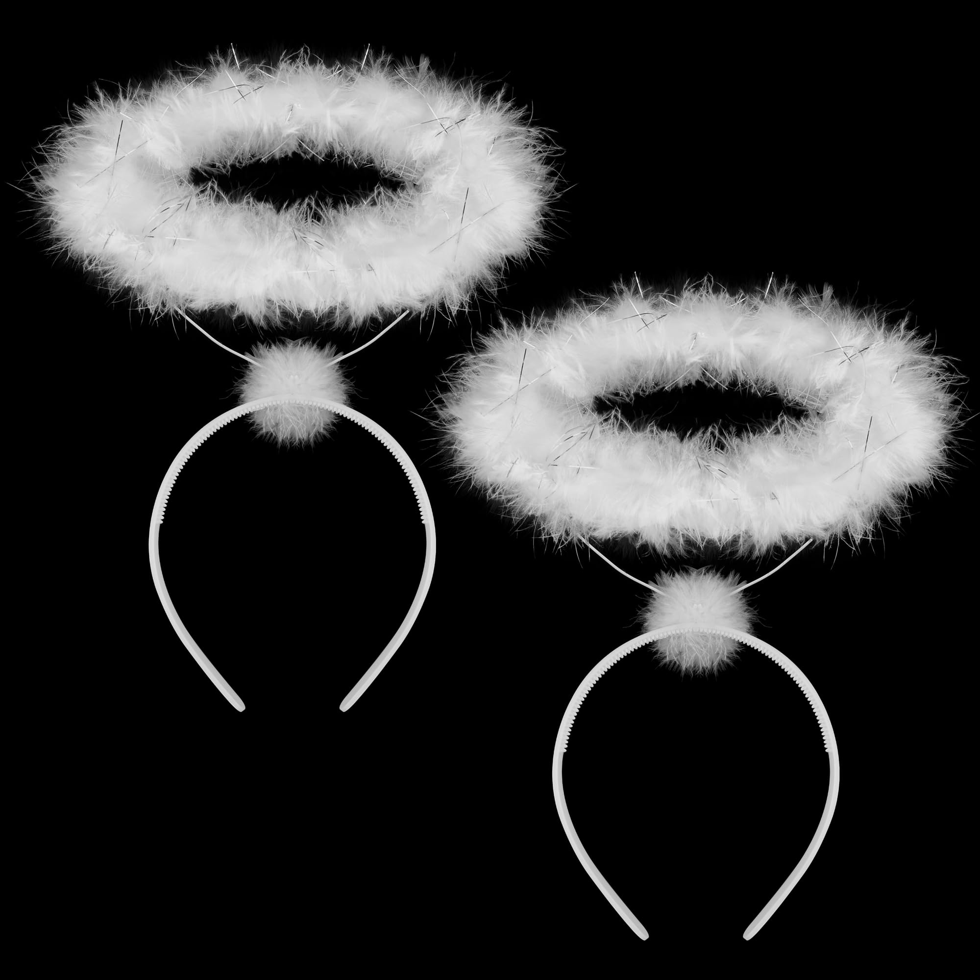 ADXCO 2 Pack Angel Halo Headbands Costume Angel Halo Hair Boppers for Halloween Party Supplies