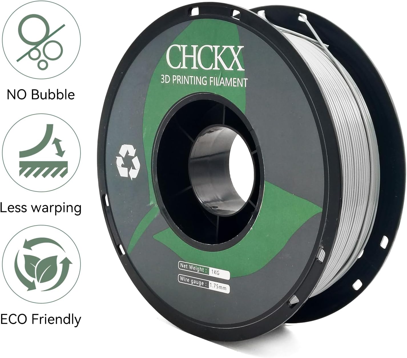 PETG 3D Printer Filament Bundle, 16Rolls,Dimensional Accuracy +/- 0.03 mm, 1kg Spool(2.2lbs), 1.75 mm Fit for Most 3D Printers,Black+White+Grey+Red+Green+Blue+Purple+Skin+Silver+Yellow