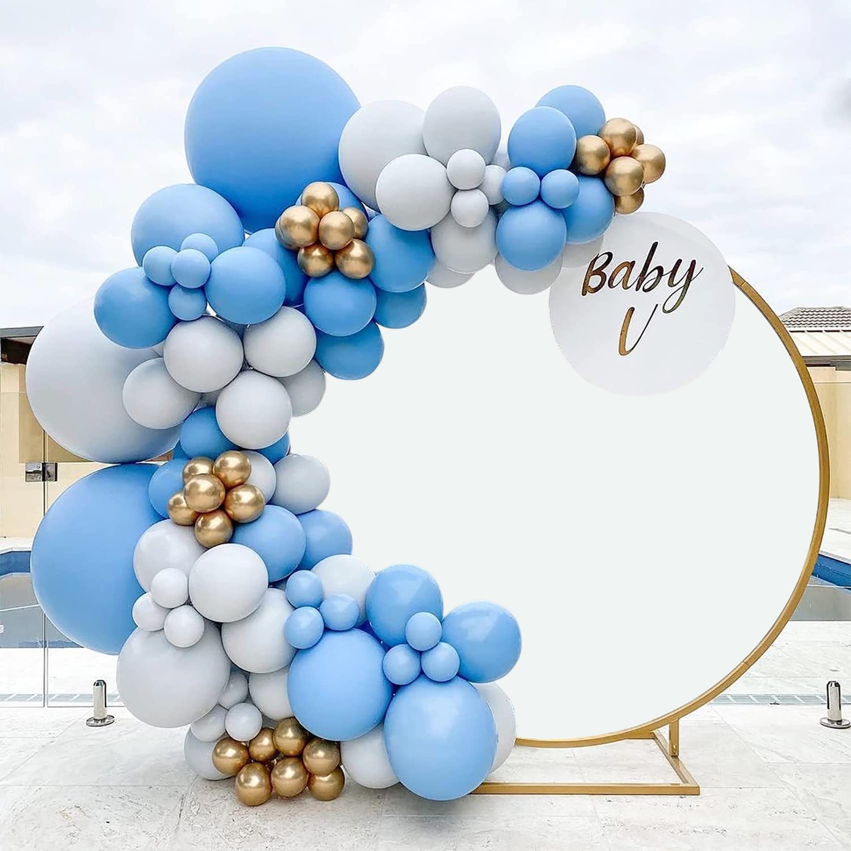 Aoihrraan 220cm Diametro Bianco Rotondo Fotografia Sfondo Bianco Puro Fondale Compleanno Festa Ricevimento Di Nozze Doccia Nuziale Baby Shower Adulti Bambino Ritratto Puntelli Studio Fotografico