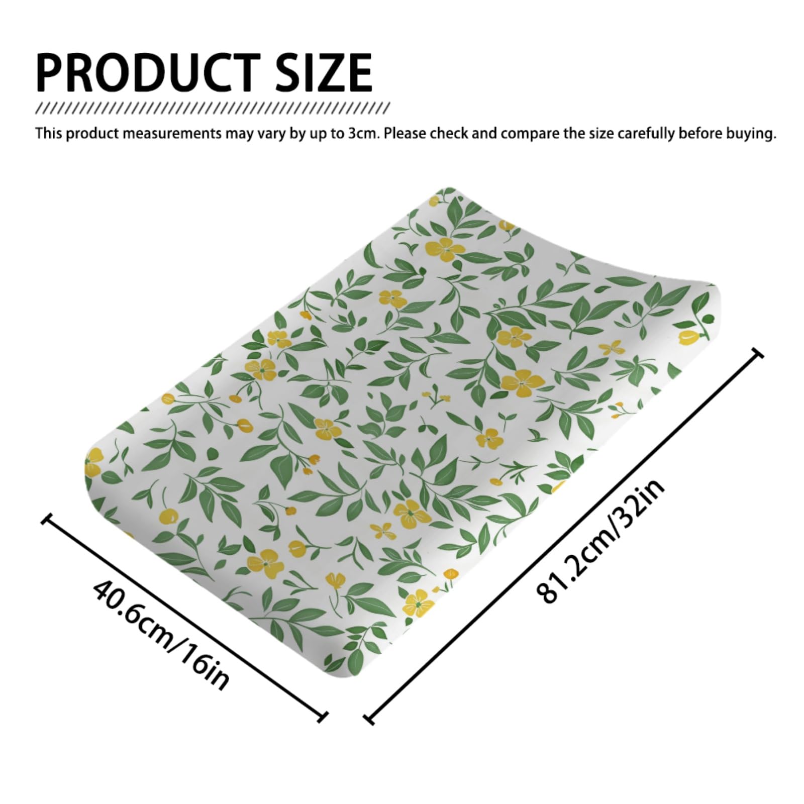 Floral Leaves Baby Changing Pad Covers,Unisex Fitted Changing Pad Cover for Baby Girls Boys,Comfortable Breathable Changing Table Covers,Polyester Easy Care Baby Changing Table Sheets for Girls